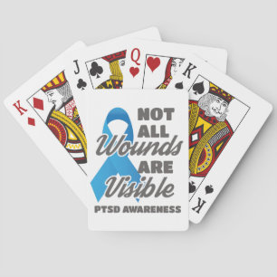 PTSD Awareness Not All Wounds Are Visible Playing Cards