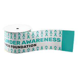 PTSD Awareness Pattern Ribbon Grosgrain Ribbon