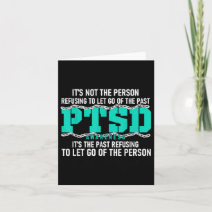 Ptsd Awareness Ptsd Awareness Teal Ribbon Card