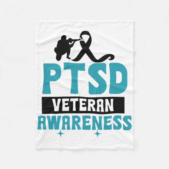 Ptsd Awareness Supportive Community Mental Health  Fleece Blanket (Front)