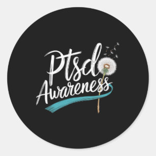 Ptsd Awareness Supportive Warriors Mental Health A Classic Round Sticker
