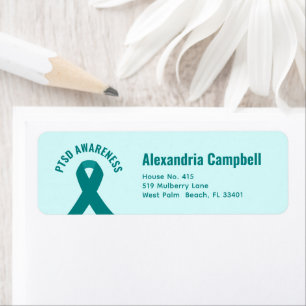 PTSD Awareness Teal Ribbon