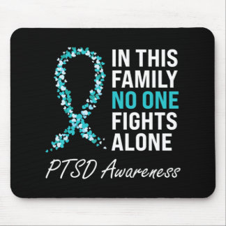 PTSD Awareness Teal Ribbon  Mouse Pad