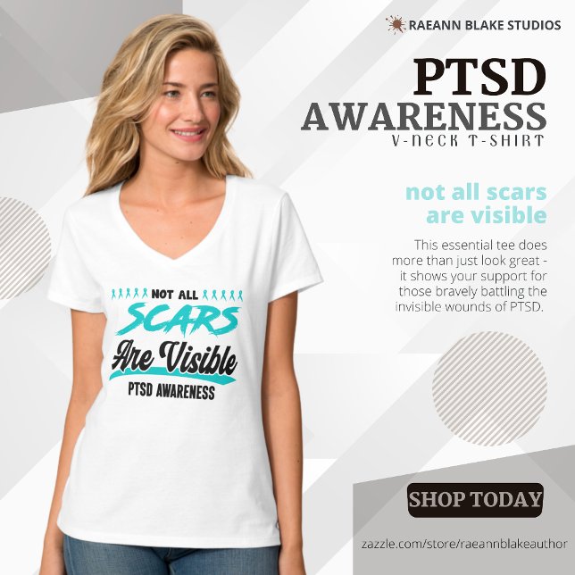 PTSD Awareness V-Neck T-Shirt (Creator Uploaded)