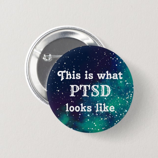 PTSD Customisable Galaxy Identity 6 Cm Round Badge (Front & Back)