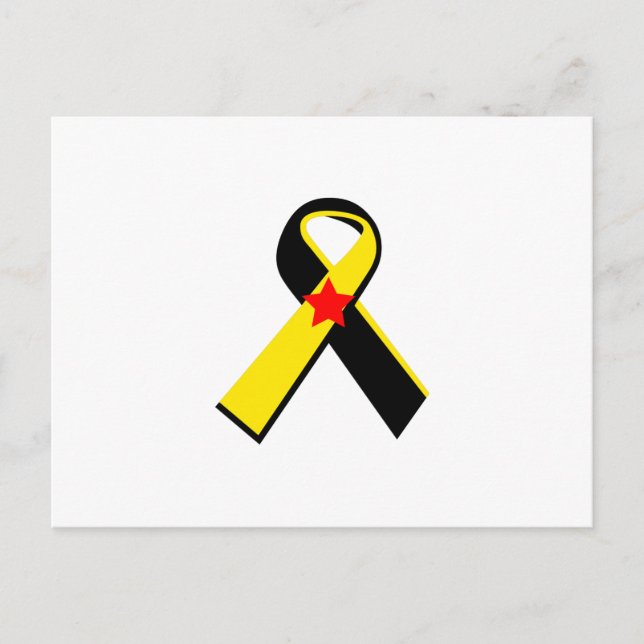 PTSD MILITARY RIBBON POSTCARD (Front)