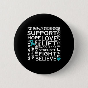 Ptsd Post Traumatic Stress Disorder Awareness 2  6 Cm Round Badge