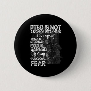 Ptsd Post-traumatic Stress Disorder Strength Aware 6 Cm Round Badge