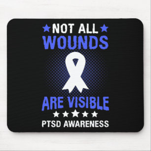 Ptsd Quote Teal Ribbon Awareness Day Depression Ve Mouse Pad