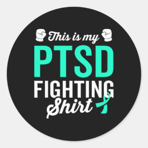 Ptsd Stress Warrior Survivor Awareness Get Well Re Classic Round Sticker