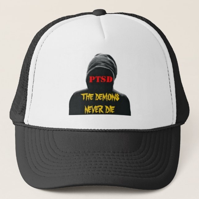 PTSD: THE DEMONS NEVER DIE TRUCKER HAT (Front)