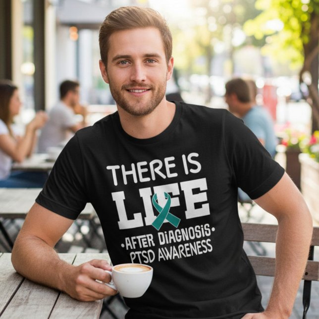 PTSD Warrior Teal Ribbon Awareness Tri-Blend Shirt (Creator Uploaded)