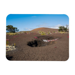 pu’u pua’i cinder cone along byron ledge trail  magnet