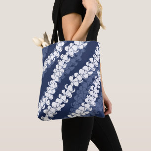 Puakenikeni hawaiian aloha print pattern tote bag