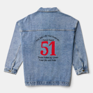 Pub Bar Grill Name Number Your Name Barbecue 2042 Denim Jacket