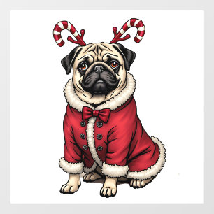 Pub Dog Wearing Santa Suit For Christmas Dog Lover