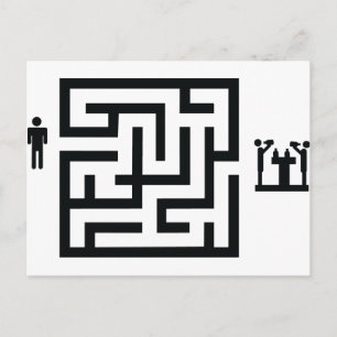 pub labyrinth icon postcard