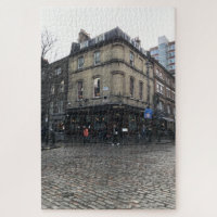 Pub on Cobblestone Street, Soho, London UK