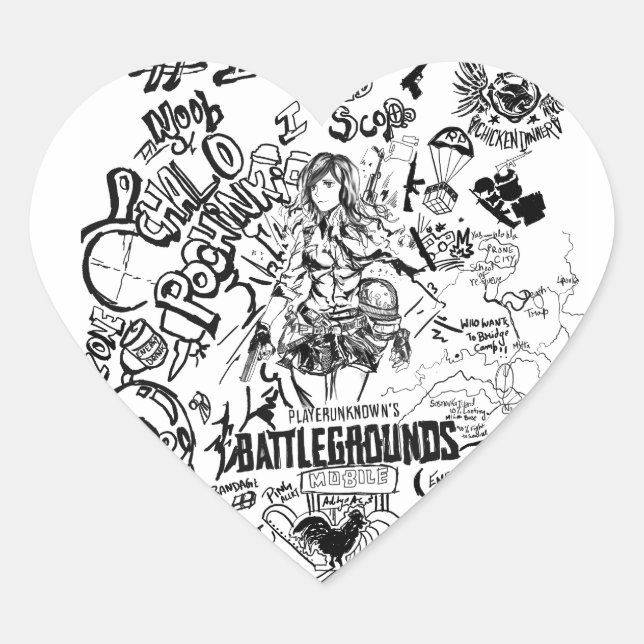 pubg doodle sticker (Front)