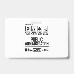 public administration ID badge