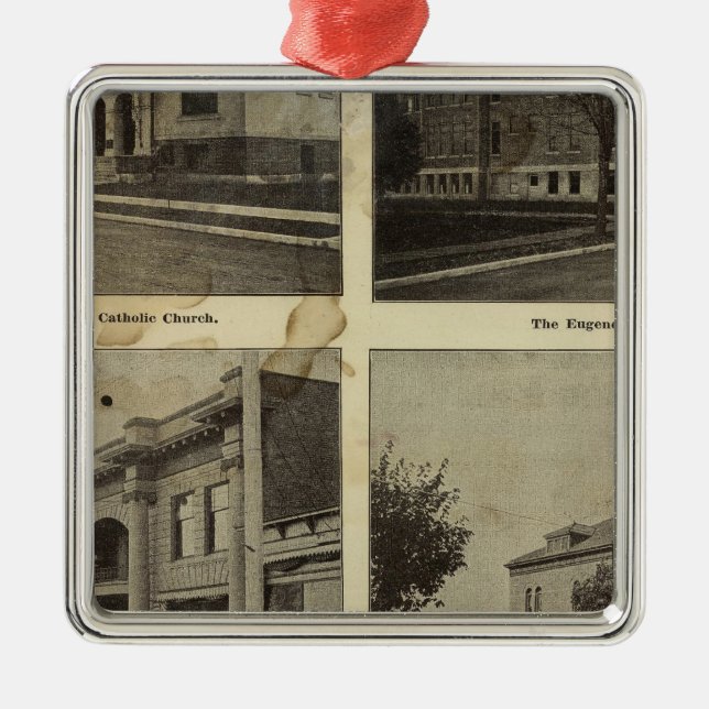 Public bldgs, Eugene, Oregon Metal Tree Decoration (Front)