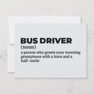 Public Bus Driver Definition Postcard