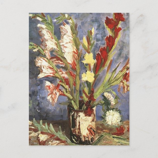 Public Domain Van Gogh Vintage Flower Image Postcard (Front)