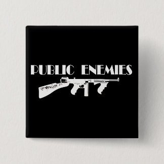 Public Enemies Machine Gun 15 Cm Square Badge