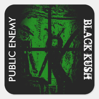 PUBLIC ENEMY BLACK KUSH SQUARE STICKER