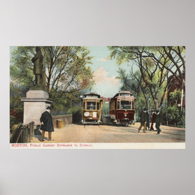 Public Garden Entrance to Subway Poster (Front)