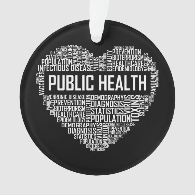 Public Health Heart Gift Healthcare Worker Epidemi Ornament (Front)