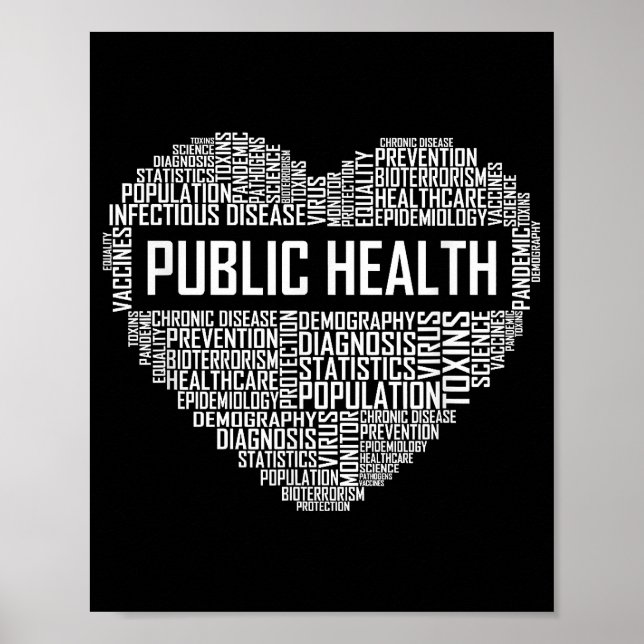 Public Health Heart Gift Healthcare Worker Epidemi Poster (Front)