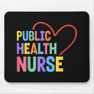 Public Health Nurse Heart Mouse Pad