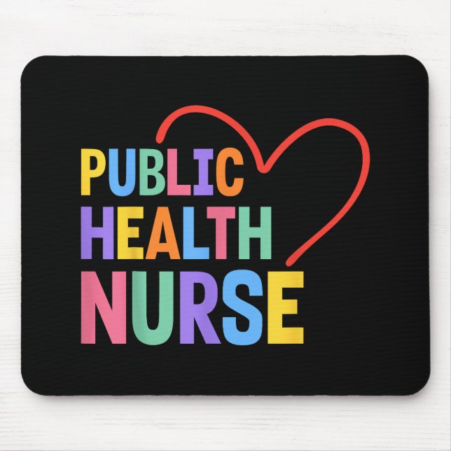 Public Health Nurse Heart Mouse Pad (Front)