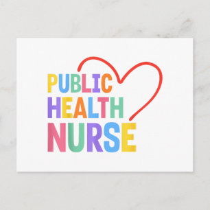 Public Health Nurse Heart Postcard
