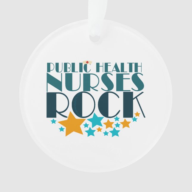 Public Health Nurses Rock Ornament (Front)