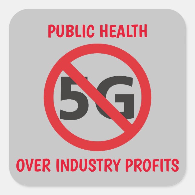 Public Health Over Industry Profits Square Sticker (Front)