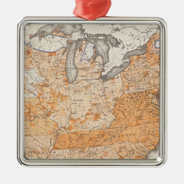 Public Indebtedness, Statistical US Lithograph Metal Tree Decoration (Front)