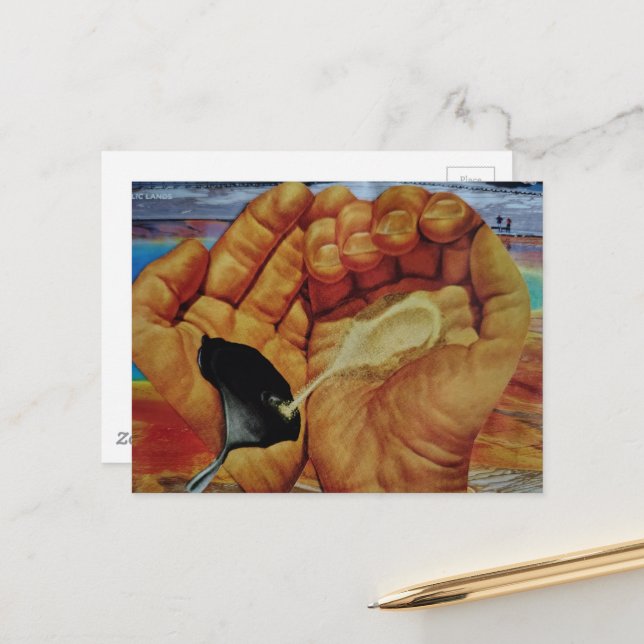 Public Lands surreal collage Postcard (Front/Back In Situ)