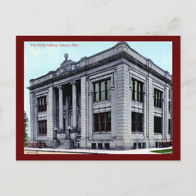 Public Library, Canton, Ohio Vintage Postcard (Front)