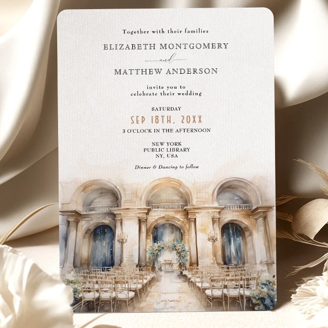 Public Library New York Wedding Invitation (Creator Uploaded)