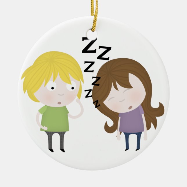 Public Narcolepsy Ceramic Tree Decoration (Front)
