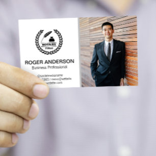 Public Notary Business Man Business Card