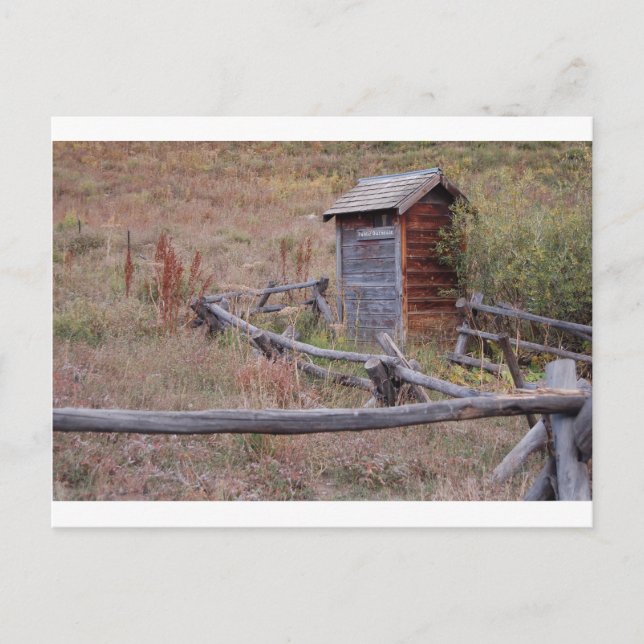 Public Outhouse Postcard (Front)