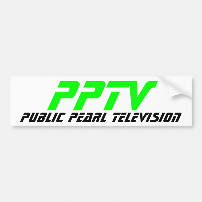 Public Pearl Television Bumper Sticker (Front)