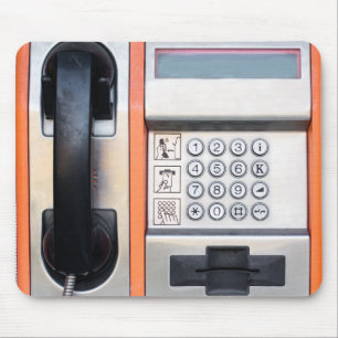 Public phone mouse pad