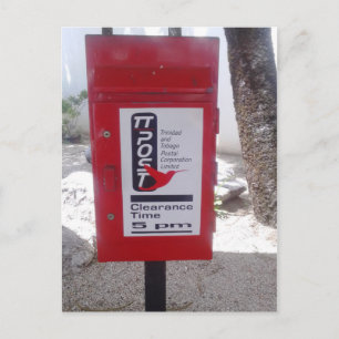 Public Postbox (Mailbox) in Trinidad and Tobago Postcard