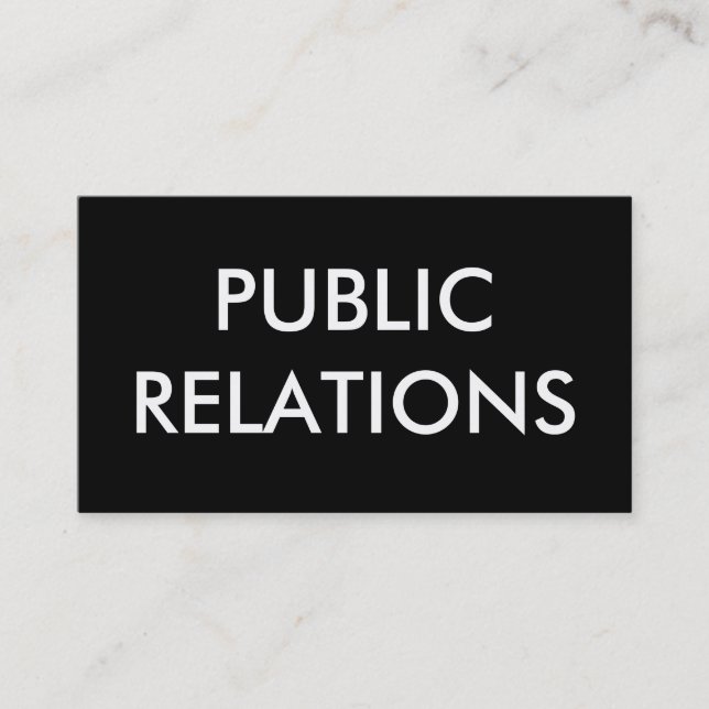 public relations business card (Front)