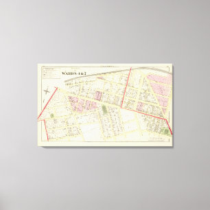 Public School St Johns Catholic Church Atlas Map Canvas Print