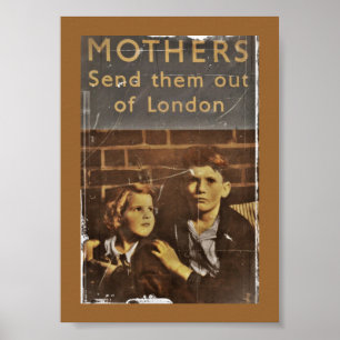 Public Service "Children During Blitz" Poster